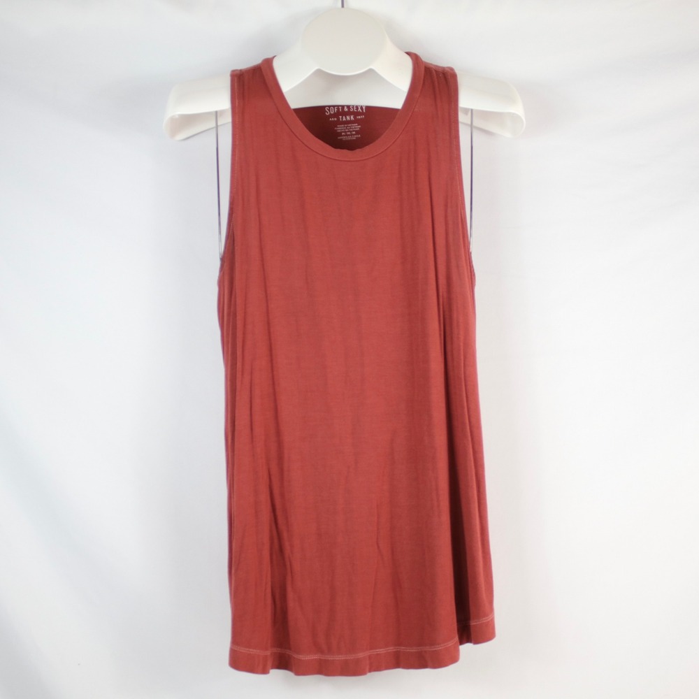 American Eagle Soft & Sexy Rust Red Tank Top Shirt Women's Size Medium